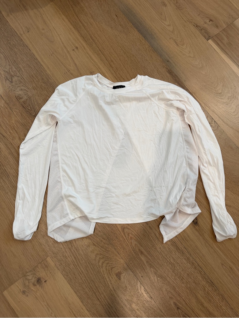 Alala White Long Sleeve Mesh-Back Tee